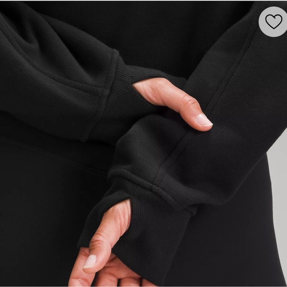 Lululemon Black Scuba Oversized Pullover WordMark XS/S - Picture 3 of 5